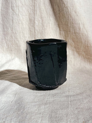 Hagi ware Black Glazed Yunomi Tea & Coffee Cup 
#7 200ml | Eiichi Shibuya